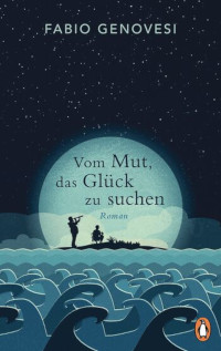 Buchcover mit Illustration eines im Meer versinkenden Mondes.